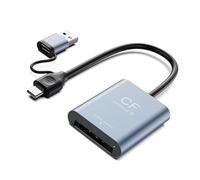 USB 3.2 Double Slot Card Reader for CFe a and SD3.0 Supporting Multiple Operating Systems Professional Photo Card Reader