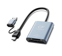 USB 3.2 Double Slot Card Reader for CFe a and SD3.0 Supporting Multiple Operating Systems Professional Photo Card Reader