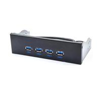 USB 3.2 Front Panel Hub, 4 Ports 10Gbps USB3.2 GEN2, USB3.2 Type E A KEY Input, VIL VL822 Q7 Main Control, for 5.25inch Internal Optical Drive, for 7/8/10/2003 OS X Linux Laptop