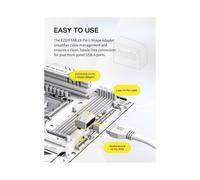USB 3.2 Gen1 19Pin 90 Degree Internal Header Adapter USB 3.0 Male to Female Converter for Front Panel USB-A, RVS, White