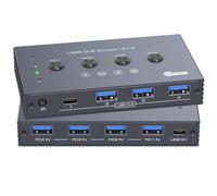 USB 3.2 Switch For 4 Computer,Synchronous Screen 4 Computers Switched To Share USB Device, Multi-device Sharing Saves Desk Space