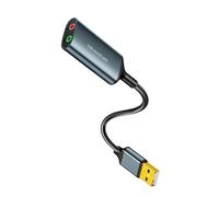 USB 3.5mm Auditory Connector Sound Card for Online Communication Multiple Platform Compatible