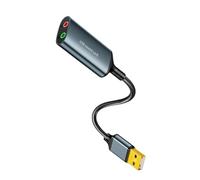 USB 3.5mm Hearing Connector Sound Card for Online Communication Multiple Platform Compatible
