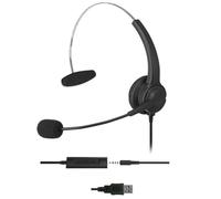 USB 3.5mm Telephone Headsets Microphone Noise Cancelling Headphone Call Center Headsets For Cellphone Business Calling Comfortable Wear Headphones