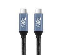 USB 4 Cable for Thunderbolt 4, USB C Cable 40Gbps 8K@60Hz, PD3.0 240W Charging, USB-C to USB-C Compatible with iPhone 16/Pro/Pro Max MacBook Pro iPad iMac Docking Station Display, 1M, E-Marker Chip
