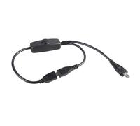 USB 5Pin Y Cable Power Cord with Power Switching Button for Phones LED Light