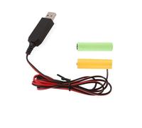 USB 5V 2A to 3V1A Dummy Battery Power Cable Battery Eliminator Line Replacement 2x 1.5V LR6 AA Battery Toy Remote Control