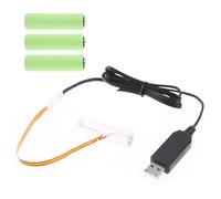 USB 5V 2A to 6V 1A LR6 battery converter cable eliminates the need for 4x1.5V LR6 batteries with toy remote control