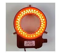 USB 64 LED Ring Color Light Source Illuminator, Microscope Lens, Lamp Adjustable for Industry Monocular Binocular Trinocular Stereo Video (Color : Orange)