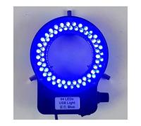 USB 64 LED Ring Color Light Source Illuminator, Microscope Lens, Lamp Adjustable for Industry Monocular Binocular Trinocular Stereo Video (Color : Blue)