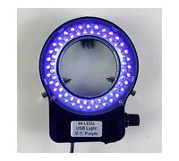 USB 64 LED Ring Color Light Source Illuminator, Microscope Lens, Lamp Adjustable for Industry Monocular Binocular Trinocular Stereo Video (Color : Purple)