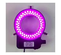 USB 64 LED Ring Color Light Source Illuminator, Microscope Lens, Lamp Adjustable for Industry Monocular Binocular Trinocular Stereo Video (Color : Pink)