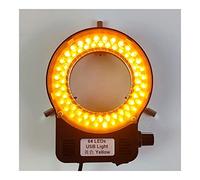USB 64 LED Ring Color Light Source Illuminator, Microscope Lens, Lamp Adjustable for Industry Monocular Binocular Trinocular Stereo Video (Color : Yellow)