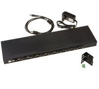 Converter USB 8 Ports RS232 Rack Mount Interface RS-232 DB9 Range Industrial