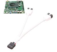 USB 9 Pin Header Cable - Motherboard USB Splitter, braideds Wire Connection Adapter | Durable PC Motherboard Extension lines For Computer, Home Office School Internet Café Device Projects