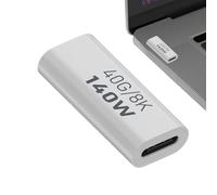 USB 90 -Degree Adapter - PD 140W Charging Plug, 8K 60Hz Audio Visual Transfer Cable Tool | Vertical USB C Adapter with 40Gbps Data Output for Phone Laptop, Type C Right Angle Connection