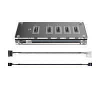 USB 9Pin Header Connectors Risers Board 50cm Extension Cable 4Pin Power Supply 4x9Pin Splitter Expansion 4Port USB2.0 HUBs Overcurrent Protections Chip