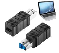USB A B Adapter - USB A B 3.0 Adapter for Printers | Plug and Data Transfer for PC Laptop Tablet Hub Scanner & More