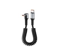 USB A/C Spring 6A 90° Fast Charge Type C for iPhone for Samsung for Xiaomi
