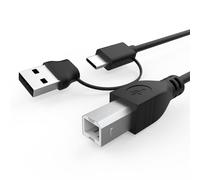 USB A/C to USB B Printer Cable, High-Speed Scanner Cord Compatible with iPhone, MacBook Pro, Laptop, HP Canon Dell Samsung Epson Brother, USB C MIDI Controller Cable for Yamaha Casio Digital Piano