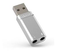 USB A External Sound Card, Cubilux USB Headphone Adapter with 96 KHz/24-bit DAC, USB Audio & Microphone Dongle with 3.5mm Jack Compatible with Monitoring Playback, Windows MacBook Laptop PS5