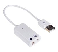 USB A Male To 2x 3.5mm Head/Microphone Socket Adapter/Converter Cable - AUX Jack