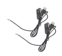 USB a Male to Bare Wire Power Lines with On/Off Switches 22AWG 1m / 1.5m 5V1A Compatible Wire Cord Repair Solution USB Switches Cable