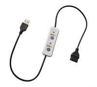 USB A to A Timing Extension Cable with Programmable Switch Energy-Saving Timer for Fan Desk Lamp and Mobile Device Control Stable Power Delivery Compact 0.6m PVC Cor