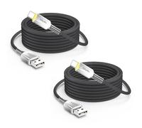 USB A to C Cable 10FT 2-Pack for Carplay, Home, Office, 60W Fast Charging & 480Mbps Data Type C Cable, Grey Gradient Braided, Compatible with iPhone 17/16, Samsung Galaxy S25, iPad