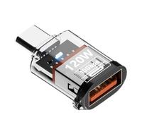 USB A to Type C Adapter - 10Gbps High Speed Converter, Compact Transparent Design | Type C Male to USB A Female Adapter, Type C Converter for Synchronization