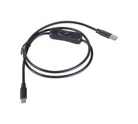 USB a to Type C Extension Cable Wire with Power Switch Button 5Gbps Data Charging Cord Power Charger Adapter Cord for LED Lights, Fans and Lamps