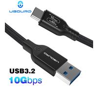 USB-A TO Type-C USB3.2 Gen2 Cable Type-A To Type-C 10Gbps Data Transfer Cable PD60W Fast Charging Cord For HUB SSD Box Laptop PC 10Gbps 60W Grey