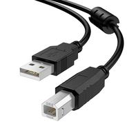 USB A to USB B Printer Cable, USB 2.0 Type A to USB B Male Lead,High Speed Data Cable Compatible with All USB Type B Devices Epson/HP/DeskJet/Envy/Lexmark/3D/Dell/Brother/DAC/Scanner (1.8 Metres)