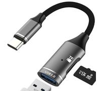 USB A to USB C Adapter (2in1)Micro SD Card Reader for Iphone 17 16 15 Pro Max Camera Memory Stick for Ipad for Apple Macbook Type C Phone Compatible with Samsung S25 S24 Accessories Cable connector PC