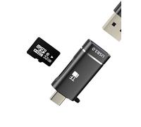USB A to USB C Adapter Micro SD Card Reader(2in1)for Iphone 17 16 15 Pro Max Memory Stick TF OTG Female Port for Ipad Jack for Apple Compatible with Samsung Speed Fast Transfer Camera Male Accessories