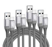 USB A to USB C Cable [4Pack,1M+2M+2M+3M] Type C Charger Fast Charging Lead | USB C Charger Cable 3A Braided Phone Charger Lead for Samsung Galaxy S26 S25 S24 S23 S22 S21 S20, Pixel 8 7 6, PS5, Switch
