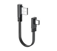 USB a to USB C Cable 66W Power, Flat Wire with 90 Degree Elbow Ends for Keyboard, Desk and Vehicle Use Today Daily C Sync Wire Low Profile Cable Management Short Power Cord Port Saver Laptop Keyboard