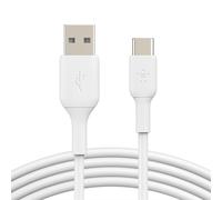 USB-A TO USB-C PVC WHITE 1M X2