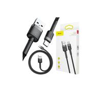 USB-A/ USB-C CABLE Cafule 50cm 3A QC 3.0 BLACK GREY CATKLF-AG1