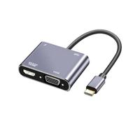Usb Adapter Type C Hub Splitter | Type C To Vga Usb 3.0 Pd Charging Hub for Conferences, Presentations, Conferences, Seminars, Lectures, Home Video Playback,