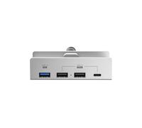 USB Adapter with Fastener Type with 3 USB Port and Type C Port 10Gbps Fast Data Transfer for Laptop Desktop Tablets