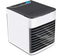 USB Air Cooler Desktop, Portable Mini Air Conditioner Fan with 3 Speeds, LED Night Light, 500ml Water Tank, Quiet Rechargeable Evaporative Personal Cooler for Home, Office, Travel,USB Powered Cooling.