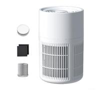 USB Air Purifier, Ultra-quiet Operation Desktop Air Cleaner USB Rechargeable, For Toilets, Living Room, Pet Room, Kitchen, White(A)