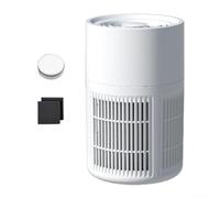 USB Air Purifier, Ultra-quiet Operation Desktop Air Cleaner USB Rechargeable, For Toilets, Living Room, Pet Room, Kitchen, White(B)