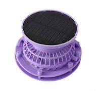 USB and solar powered fan featuring removable and rotatable design, 180 to 360 degree airflow, suitable as a hat fan, handheld fan or desktop fan with dual charging options (purple)