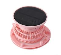 USB and solar powered fan featuring removable and rotatable design, 180 to 360 degree airflow, suitable as a hat fan, handheld fan or desktop fan with dual charging options (pink)