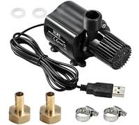 USB Aquarium Pump 500L/H 4W Submersible Mini Water Pump Small Fountain Pump DC 5V Filter Pump Ultra Quiet Fountain Pump with 1.8 m Cable 2 Brass Nozzle for Aquarium Brushless Submersible Water Pump