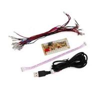 USB Arcade Joystick Circuit Board DIY Board PC Joystick Control Small Card Chip Fighting Machine Game Console Joystick (5P with 2.8 mm)