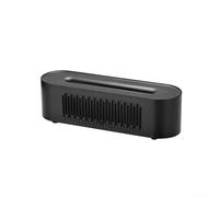 USB Aroma Diffuser and Flame Effect Humidifier with Colorful Night Light and Silent Mist Dispersion for Home Comfort (Black)