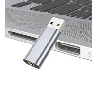 USB Audio Adapter | 3.5mm Aux to USB Plug and - Portable USB Audio Interface, USB Headset Adapter for Headphone, Laptop, Desktop